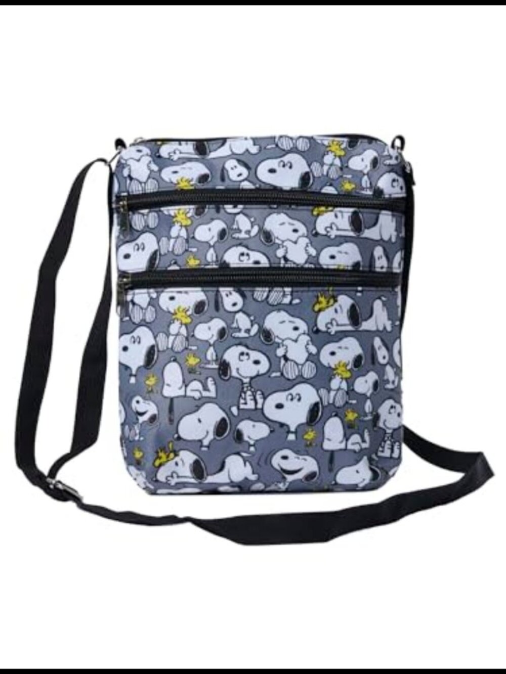 Peanuts Snoopy Woodstock Crossbody Bag Polyester Canvas Passport Purse